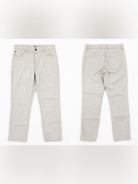 IZOD Saltwater Stretch Straight Leg Pants Cream White 32x34 Men’s